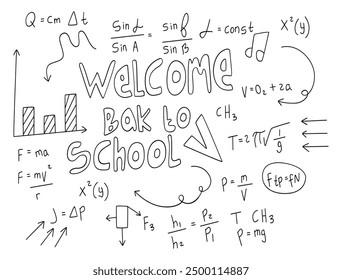 Math pattern handwriting background illustration