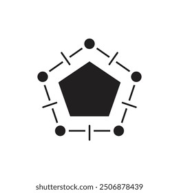 Math Pentagon Filled Icon Vector Illustration