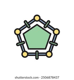 Math Pentagon Icon Vector Illustration