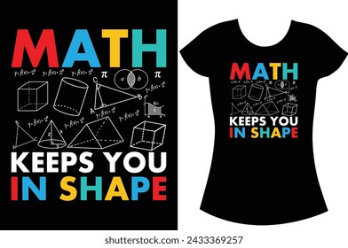 Math Pi Day Retro vintage Typography t shirt design. 