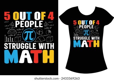 Math Pi Day Retro vintage Typography t shirt design. 