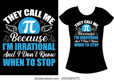 Math Pi Day Retro vintage Typography t shirt design. 
