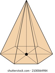 Math picture. Geometry shape 3D icon. Pyramid. Vector illustration