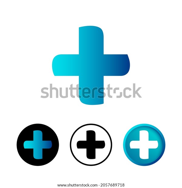 Math Plus Icon Illustration Flat Design Stock Vector (Royalty Free ...