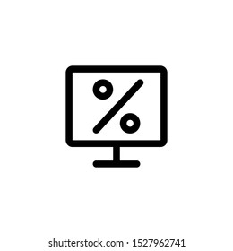 Math Presentation Icon Outline Vector
