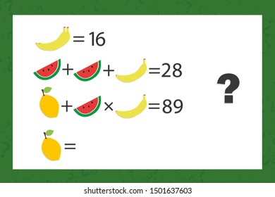 
Math Problems For Children And Adults, Vector