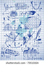 math problems on white paper
