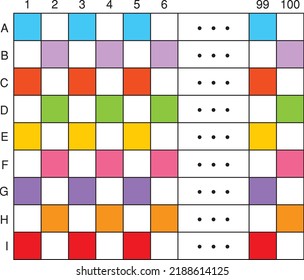 Math rankings. Division - divisibility rules. Numbering from right to left, numbering of letters from top to bottom. 