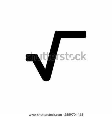 math root icon sign vector