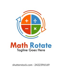 Math rotate design template illustration. Suitable for education