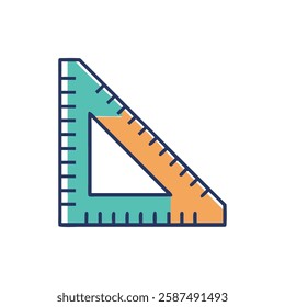 Math Ruler Icon for Measurement