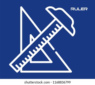 Math Ruler Symbol Vector Icon Stock Vector (Royalty Free) 1168836799 ...