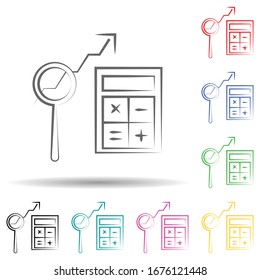 Math s multi color set icon. Simple thin line, outline vector of education icons for ui and ux, website or mobile application