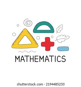 Math School Subject Concept Learning Mathematics Stock Vector (Royalty ...