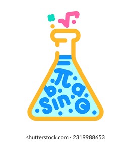 vector de icono de color de la educación matemática. signo de educación matemática. ilustración de símbolo aislado