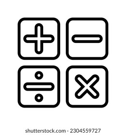 math science education line icon vector. math science education sign. isolated contour symbol black illustration