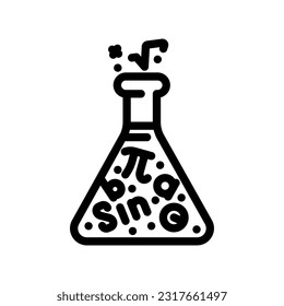 math science education line icon vector. math science education sign. isolated contour symbol black illustration