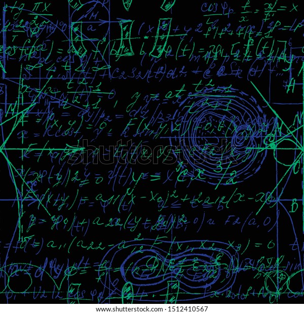 Math seamless pattern endless pattern with\
handwriting of various operations such as addition, subtraction,\
multiplication, division an calculations. Geometry, mathematics\
subjects. College\
lectures.