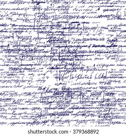 Math seamless pattern with handwriting of various operations and step by step solutions. Geometry, math, physics, electronic engineering subjects. Lectures. Lessons record. Blue pen ink.