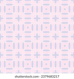 Math sign symbols on pink background seamless pattern