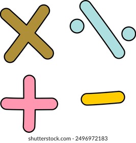 Math Signs Icon Vector Illustration