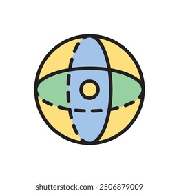 Math Sphere Icon Vector Illustration