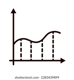 math statistic diagram icon isolated