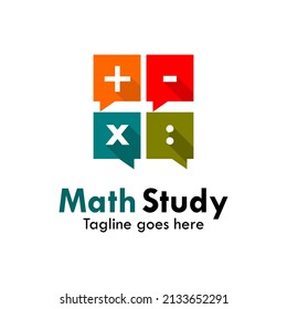 Math Study Logo Template Illustration Stock Vector (Royalty Free ...