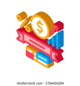 Math Subjects Graduation Icon Vector. Isometric Math Subjects Graduation sign. color isolated symbol illustration