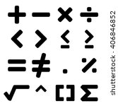 Math symbol in black color
