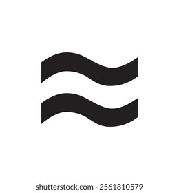 Math symbol for equal approximately icon vector illustration isolated on white background