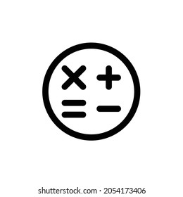 Math symbol icon, eps `10