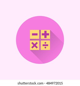 math symbol icon. flat style