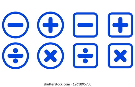 Math symbol icon. Vector illustration