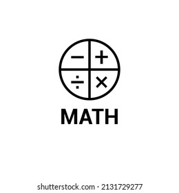 math symbol logo vector illustration. Operation mathematics logo design