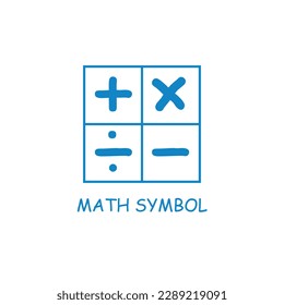 Math symbol logo vector illustration. Operation mathematics logo design