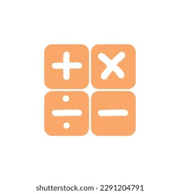 Math symbol logo vector illustration. Operation mathematics logo design