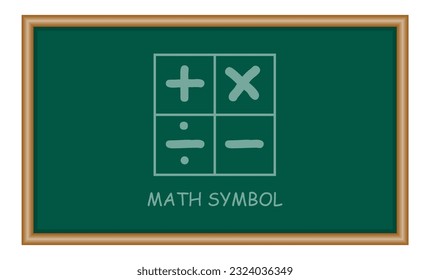 Math symbol logo vector illustration. Operation mathematics logo design