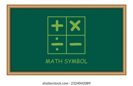 Math symbol logo vector illustration. Operation mathematics logo design