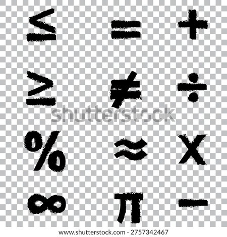 Math symbol. Mathematics icon set