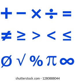 Math symbol set
