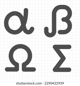 colección de diseño de vector de símbolo matemático