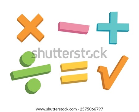 math symboll flat vector design