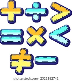 math symbols add subtract multiply divide