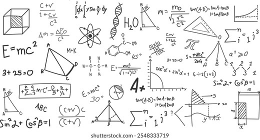 math symbols black white vector design illustration