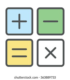 Math Symbols Bold Icon Illustration