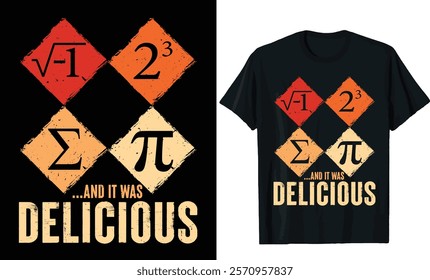 Math Symbols Delicious Pi Day T-Shirt Design