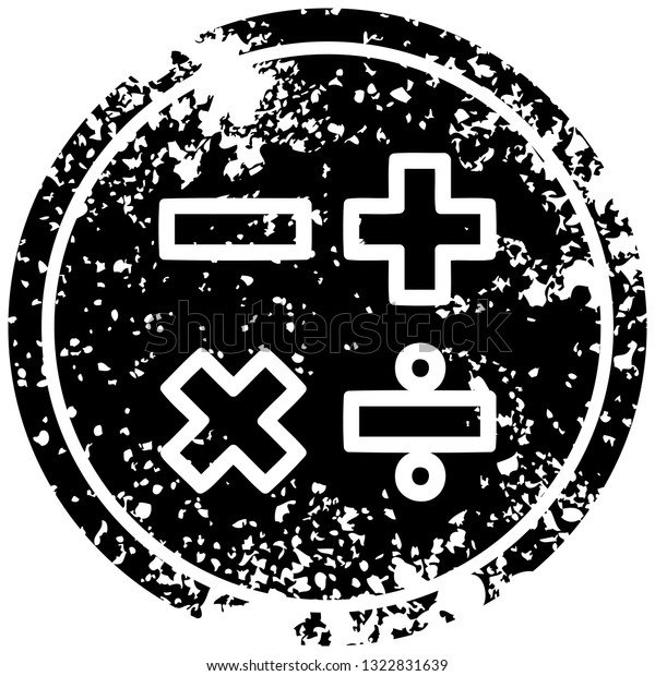 math symbols distressed\
icon symbol