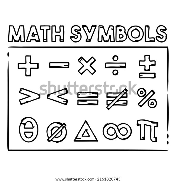 Math Symbols Doodle.\
High quality vector