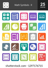 Math Symbols Filled Icons